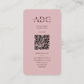 Carte De Visite Hygiéniste dentaire moderne Professionnel Monogram (Dos)