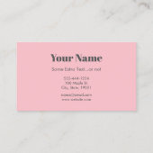 Carte De Visite Hygiéniste dentaire - Retro Rose Mint Grey (Dos)