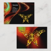 Carte De Visite HYPER-BOUTEILLE - rouge bleu vert noir jaune (Devant / Derrière)