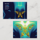 Carte De Visite HYPER BOUTEILLE / VAGUES LÉGÈRES, Aqua Blue, Turqu (Devant / Derrière)