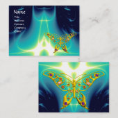 Carte De Visite HYPER BOUTEILLE / VAGUES LÉGÈRES, Aqua Blue, Turqu (Devant / Derrière)