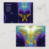 Carte De Visite HYPER BOUTEILLE / VAGUES LÉGÈRES, Bleu d'Aqua, Vio (Devant / Derrière)