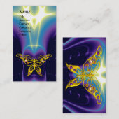 Carte De Visite HYPER BOUTEILLE / VAGUES LÉGÈRES, Bleu d'Aqua, Vio (Devant / Derrière)