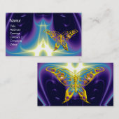 Carte De Visite HYPER BOUTEILLE / VAGUES LÉGÈRES, Bleu d'Aqua, Vio (Devant / Derrière)