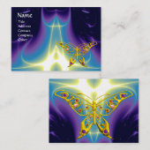 Carte De Visite HYPER BOUTEILLE / VAGUES LÉGÈRES, Bleu d'Aqua, Vio (Devant / Derrière)