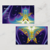 Carte De Visite HYPER BOUTEILLE / VAGUES LÉGÈRES, Bleu d'Aqua, Vio (Devant / Derrière)