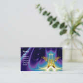 Carte De Visite HYPER BOUTEILLE / VAGUES LÉGÈRES, Bleu d'Aqua, Vio (Debout devant)