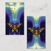 Carte De Visite HYPER BOUTEILLE / VAGUES LÉGÈRES, Bleu d'Aqua, Vio (Devant / Derrière)