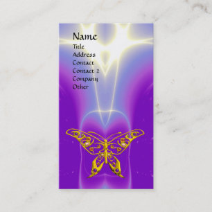 Carte De Visite HYPER BOUTEILLE / VAGUES LUMINEUSES, Rose, Violet,