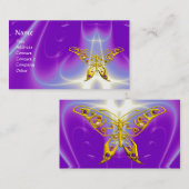 Carte De Visite HYPER BOUTEILLE / VAGUES LUMINEUSES, Rose, Violet, (Devant / Derrière)