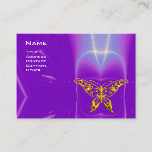 Carte De Visite HYPER BOUTEILLE, VAGUES LUMINEUSES, Violet, Ultra 