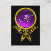 Carte De Visite HYPER BUTTERFLY AMÉTHYST MONOGRAS jaune violet (Dos)