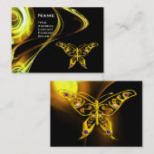 Carte De Visite HYPER BUTTERFLY - brun clair noir blanc (Devant / Derrière)