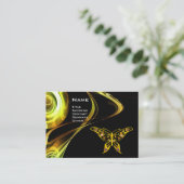 Carte De Visite HYPER BUTTERFLY - brun clair noir blanc (Debout devant)