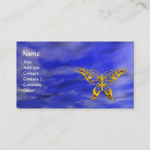 CARTE DE VISITE HYPER BUTTERFLY DANS LE CIEL BLEU VIBRANT