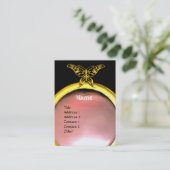 Carte De Visite HYPER BUTTERFLY MONOGRAM perle jaune noir rose (Debout devant)