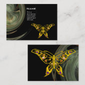 Carte De Visite HYPER BUTTERFLY- orange gris blanc noir (Devant / Derrière)