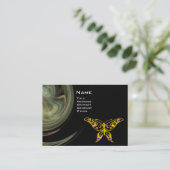 Carte De Visite HYPER BUTTERFLY- orange gris blanc noir (Debout devant)