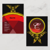 Carte De Visite HYPER BUTTERFLY RUBY MONOGRAS noir rouge jaune (Devant / Derrière)
