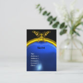 Carte De Visite HYPER BUTTERFLY SAPPHIRE MONOGRAS bleu jaune (Debout devant)