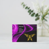 Carte De Visite HYPER BUTTERFLY- violet violet jaune noir (Debout devant)