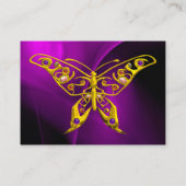 Carte De Visite HYPER BUTTERFLY- violet violet jaune noir (Dos)
