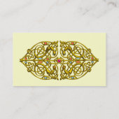 CARTE DE VISITE HYPER COEUR D'OR VALENTINE, NOEUDS CELTIQUES, PIER (Dos)