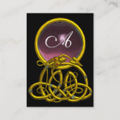 Carte De Visite HYPER DRAGON AMÉTHYST MONOGRAM violet jaune rose (Dos)