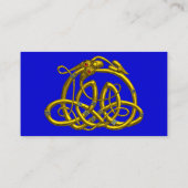 Carte De Visite HYPER DRAGON AVEC CELTIQUE D'OR KNOTS Imaginaire B (Dos)