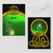 Carte De Visite HYPER DRAGON EMERALD MONOGRAS vert noir jaune (Devant / Derrière)