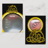 Carte De Visite HYPER DRAGON PEARL MONOGRAM rose noir (Devant / Derrière)