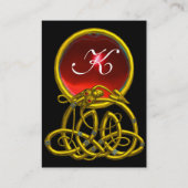 Carte De Visite HYPER DRAGON RUBY MONOGRAMME rouge noir (Dos)