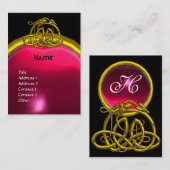 Carte De Visite HYPER DRAGON RUBY MONOGRAMME rouge noir rose (Devant / Derrière)