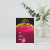 Carte De Visite HYPER DRAGON RUBY MONOGRAMME rouge noir rose (Debout devant)