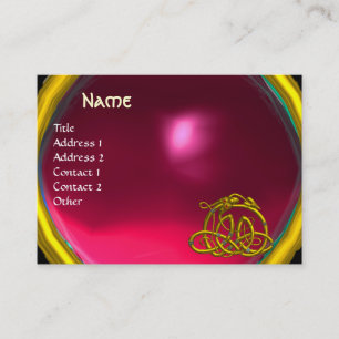 Carte De Visite HYPER DRAGON RUBY, rose rouge vif