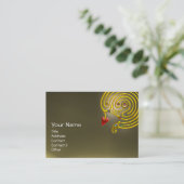 Carte De Visite HYPER LABYRINTH AGATE, gris jaune rouge (Debout devant)