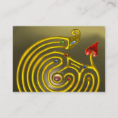 Carte De Visite HYPER LABYRINTH AGATE, gris jaune rouge (Dos)