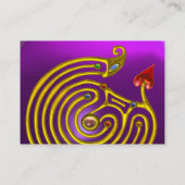 Carte De Visite HYPER LABYRINTH AMÉTHYST, rouge jaune violet (Dos)