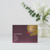 Carte De Visite HYPER LABYRINTH AMÉTHYST, rouge jaune violet rose (Debout devant)
