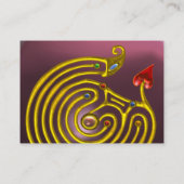 Carte De Visite HYPER LABYRINTH AMÉTHYST, rouge jaune violet rose (Dos)