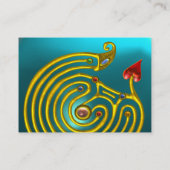 Carte De Visite HYPER LABYRINTH AQUAMARINE, noir rouge bleu (Dos)