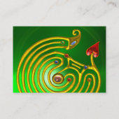 Carte De Visite HYPER LABYRINTH EMERALD, jaune rouge vert (Dos)
