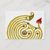 Carte De Visite HYPER LABYRINTH noir et blanc, rouge, papier perlé (Dos)