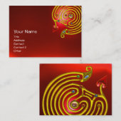 Carte De Visite HYPER LABYRINTH RUBY, noir rouge jaune (Devant / Derrière)