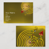 Carte De Visite HYPER LABYRINTH TOPAZ, jaune rouge (Devant / Derrière)