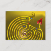 Carte De Visite HYPER LABYRINTH TOPAZ, jaune rouge (Dos)