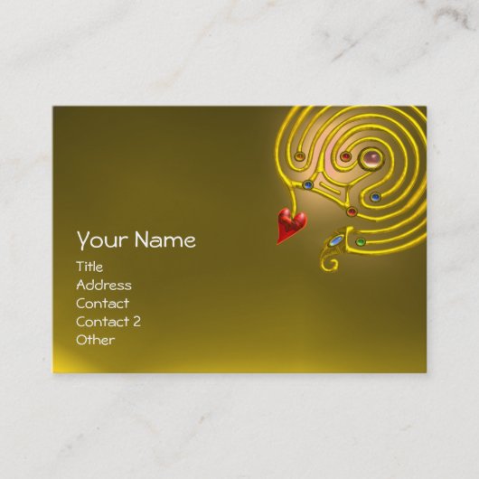 Carte De Visite HYPER LABYRINTH TOPAZ, jaune rouge (Devant)