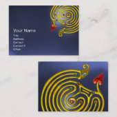 Carte De Visite HYPER LABYRINTH TOPAZ, noir rouge bleu (Devant / Derrière)
