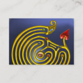 Carte De Visite HYPER LABYRINTH TOPAZ, noir rouge bleu (Dos)