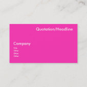 Carte De Visite Hyper rose (Dos)